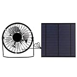 Ventilador alimentado por panel solar, 5 W, sin necesidad de...